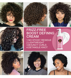 Venta al por mayor Crema para el cabello rizo define fight frizz añade brillo hidrata crema rizada para bobinas rizadas cabello ondulado - Product Image 5