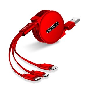CAFELE 3 en 1 3A câble micro de charge rapide câble d'extension portable Type C charge 3 en 1 câble USB rétractable pour mobile - Product Image 5