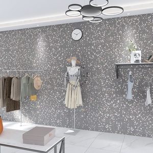 Fond d'écran 3D gris <span class=keywords><strong>terrazzo</strong></span> texture pour salon de beauté - Product Image 3