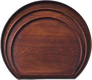 Plateau de service en bois écologique fait main, bords élégants, base antidérapante, couleur et taille personnalisables, passe au lave-vaisselle, pour la maison et les restaurants - Product Image 1