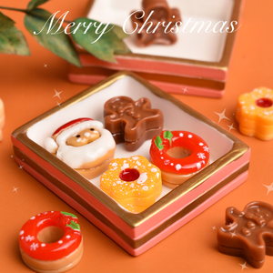 Juego de <span class=keywords><strong>Chocolate</strong></span> de pastel de Navidad en miniatura, abalorio de resina <span class=keywords><strong>para</strong></span> DIY, accesorios de resina, <span class=keywords><strong>figuras</strong></span> de juego de comida - Product Image 2