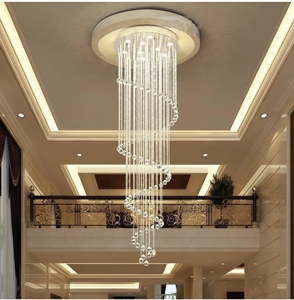 JYLIGHTING <span class=keywords><strong>Lustre</strong></span> de plafond personnalisé sur mesure, double hauteur, pour entrée de villa, couloir, design goutte d'eau brillante - Product Image 1