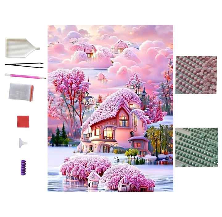 LS 5D DIY Diamond Painting Kit Dream Palace Diamond Dot