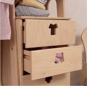 <span class=keywords><strong>Commode</strong></span> en bois Montessori pour enfants <span class=keywords><strong>Rangement</strong></span> suffisant pour vêtements Armoires pour enfants - Product Image 4