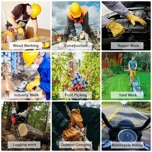 High Quality Leather Reinforced Palm Rigger <strong>Gloves</strong> Protective Work <strong>Gloves</strong> For <strong>Builders</strong> Mechanics Construction And Industrial Use - Product Image 5