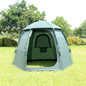 Carpa de camping familiar para exteriores Caucasus 300, de una sola capa, apertura rápida, fácil de instalar, sistema de varillas de fibra de vidrio, refugio verde para pesca. - Product Image 1