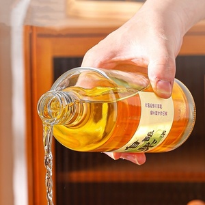 Bán buôn rỗng vòng kích thước khác nhau chai thủy tinh sữa/nước trái cây/trà/soda/uống chai thủy tinh với nắp - Product Image 4