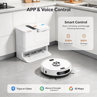 Roboter-Staubsauger mit automatischer Entleerungsstation, LDS-Navigation, 10000Pa, 5200mAh, 18KPa Staubsammlung, 7S-Reinigung, 10 Karten, App-Steuerung