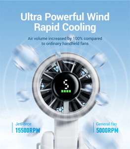 Ventilador de refrigeración de alta velocidad Diveblues N607D, ventilador Turbo pequeño de mano recargable con carga USB - Product Image 4