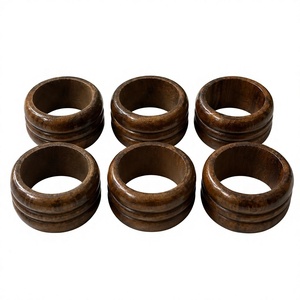 <b>Wood</b> <b>Napkin</b> <b>Rings</b> Round 4.5cm Eco-Friendly Durable Modern Luxury Table Decoration for Wedding Dinner Party - Product Image 6