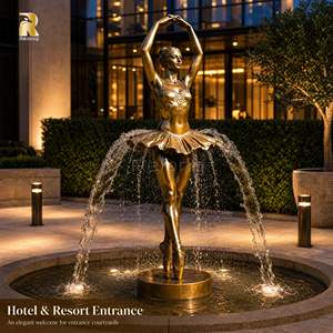 <span class=keywords><strong>Fontana</strong></span> con Scultura Personalizzata in Bronzo di Ballerina Danzante, Design d'Arte Moderna per Decorazione di Parchi e Giardini all'Aperto - Product Image 4