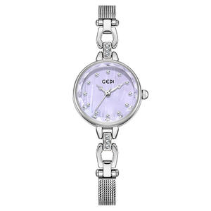 Montre-bracelet de luxe légère montre à quartz haut de gamme en acier inoxydable compacte pour femme avec montre étanche - Product Image 6