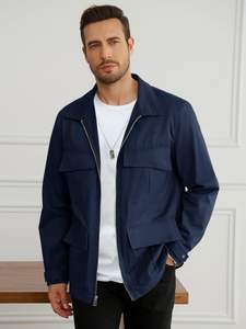 <span class=keywords><strong>Giacca</strong></span> da campo <span class=keywords><strong>giacca</strong></span> da campo in cotone <span class=keywords><strong>Beige</strong></span> tinta unita <span class=keywords><strong>camicia</strong></span> corta in tinta unita antiacqua - Product Image 5