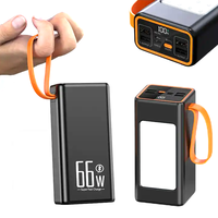 Nouvelle Batterie Externe Grande Capacité 30000 et 70000 mAh Lumière LED Extérieure Chargement Rapide Prix Usine Meilleur 4 Ports USB
