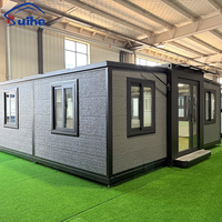 Maison de conteneur extensible de 20 pieds à 2 chambres pour hôtel
