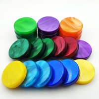 Jetons de jeu en résine acrylique multicolores 30 mm, jetons en plastique personnalisés pour Ludo, échecs, jeux de société familiaux, vente en gros
