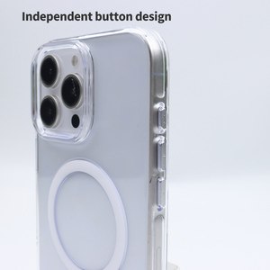 Ban đầu trong suốt vỏ điện thoại di động cho iPhone 16 15 14 13 12 11 Pro Max 17 không khí tùy chỉnh từ rõ ràng nút TRƯỜNG hợp điện thoại - Product Image 2