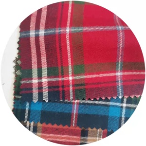 Sợi Nhuộm Men Flannel Áo Sơ Mi Vải Kẻ Sọc 100% Cotton Dệt Vải Flannel Kiểm Tra Áo Sơ Mi Cho Bé Trai - Product Image 4