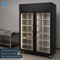 Réfrigérateur de maturation de viande à température unique BSG1260 1000L, vitrine double porte à refroidissement par air pour stockage commercial de viande