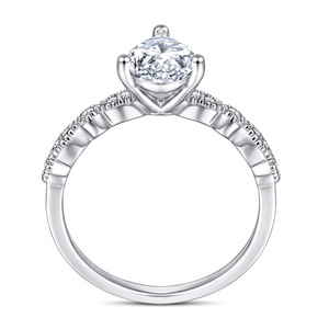 Anillo de plata de ley 925 con circonita cúbica en forma de pera, chapado en oro, elegante, ideal como regalo de boda o compromiso para mujeres. - Product Image 5
