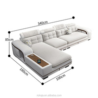 Ventes chaudes - Canapé multifonctionnel en forme de I, L, U - Canapé inclinable ergonomique rembourré - Ensemble de canapés de luxe 3, 4, 5, 6, 8 places - Canapé avec chargeur USB