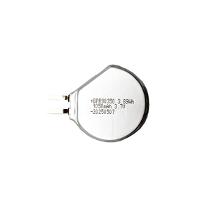 충전식 <span class=keywords><strong>3.7V</strong></span> 1050mAh 리튬 폴리머 배터리 90350 - 스마트 웨어러블용 특수 형태 원형 리포 배터리 - Product Image 5