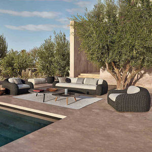 Ensemble de canapés en rotin tressé de haute qualité au design moderne avec coussins pour hôtel, villa, parc, mobilier de jardin extérieur - Product Image 3