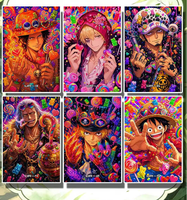Cartes de jeu de société familiales en PVC avec impression couleur intégrale, motif anime japonais dessiné à la main, pour anniversaire, avec boîte cadeau