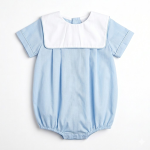 Personalisierter Baby-Jungen Klassischer Kurzarm-Strampler Monogrammierter Sommer-Baumwoll-Bodysuit für Neugeborene Großhandel - Product Image 4