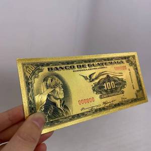 Customized Guatemala Currency 100 Bill Collection Plastic Gold Foil Electroplated Banknote - Product Image 4