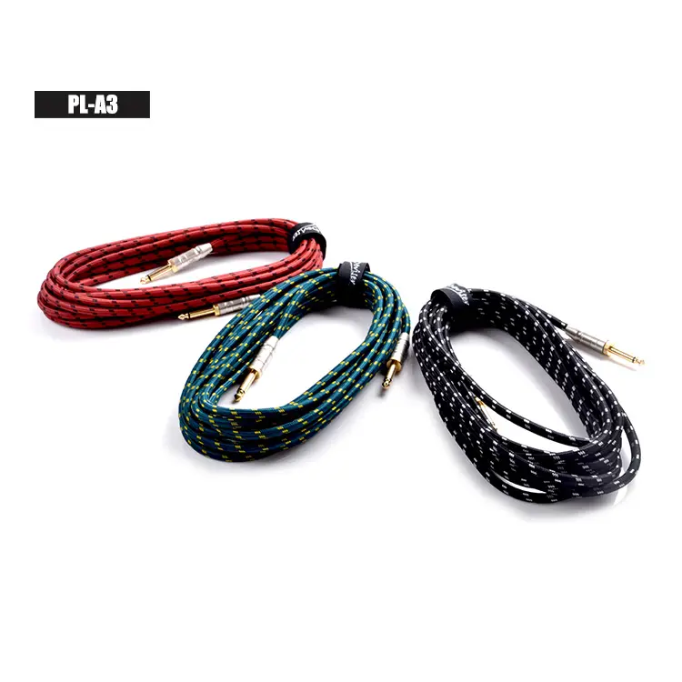 Factory custom High quality guitar accessories 3/6/10 M guitar Amplifier weave cable