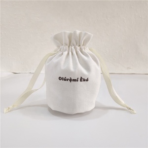 Canvas Drawstring <b>Bag</b> High Quality Multi-functional Custom Logo Cotton <b>White</b> with Logo 2-3days , Without Logo 1-2days Package - Product Image 3