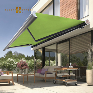 หลังคากันสาดบนระเบียงที่คลุมหลังคาสีเทาแอนทราไซต์ผ้าใบบังแดดกลางแจ้งแบบยืดหดได้ - Product Image 1