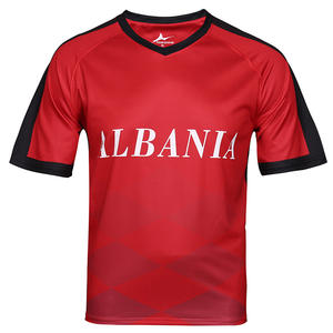 Maglia personalizzata della squadra di calcio di ultima stagione Albania uniforme nazionale di calcio camicie da Club abiti da calcio in bianco - Product Image 1