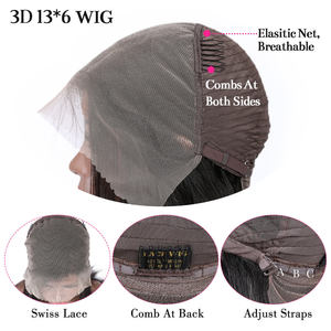 Parrucca Ombre da Castano <span class=keywords><strong>Cenere</strong></span> a <span class=keywords><strong>Biondo</strong></span> con Onde Naturali, Capelli Umani Brasiliani, Lace Front HD 13x6 Trasparente, Pronta all'Uso, Fornitore Top - Product Image 5