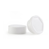 Bocaux en verre épais à profil bas de 5ml avec couvercles blancs, récipients hermétiques pour cosmétiques baume à lèvres à l'huile