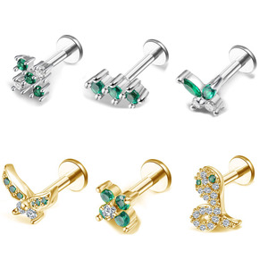Moda brillante circón impermeable Acero inoxidable <span class=keywords><strong>labio</strong></span> <span class=keywords><strong>Piercing</strong></span> venta al por mayor hipoalergénico chapado en <span class=keywords><strong>oro</strong></span> <span class=keywords><strong>labio</strong></span> <span class=keywords><strong>Piercing</strong></span> <span class=keywords><strong>para</strong></span> mujeres - Product Image 4