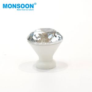 30mm 40mm 50mm temizle elmas cam mobilya kristal dolap plastik kolları Dresser mutfak yatak odası kolları-oteller için - Product Image 4