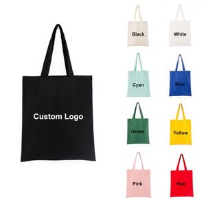 Custom Logo Printed Sublimation Reusable Eco-Friendly Shopping Bags Plain Polyester Cotton <b>Canvas</b> Tote Bag - Product Image 1