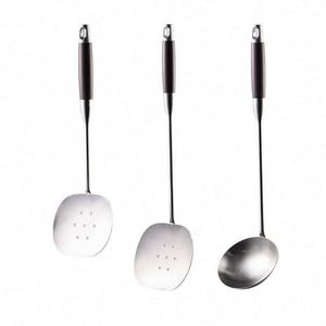 Stainless Steel <b>Kitchen</b> Utensils Set with Wooden Handle Spatula & Soup Spoon Premium <b>Kitchen</b> Tools <b>Accessories</b> - Product Image 2