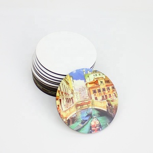 Millantech Blank White DIY Soft Wood MDF Cardboard Printable Sublimation Cup Coasters with Cork