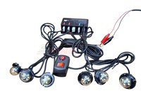 Nuevo Kit de Luces Estroboscópicas Ocultas de 6 LED, Luz de Advertencia de Emergencia de 12V, Luz de Seguridad para Vehículos, Camiones, Remolques y Construcción