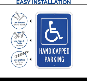 Panneau de signalisation de stationnement pour <span class=keywords><strong>personnes</strong></span> handicapées hautement réfléchissant, panneau de stationnement pour <span class=keywords><strong>personnes</strong></span> handicapées, panneau de signalisation routière Stop - Product Image 4