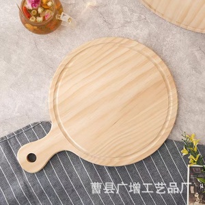 Bandeja de Servir Redonda de Madera con Asa, Madera Maciza para Uso en Restaurantes, Shandong GZ 308 - Product Image 3