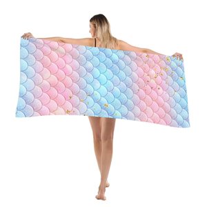 Sinh Thái Nhà Máy Trực Tiếp 100% Polyester Sợi Nhỏ Da Lộn Thăng Hoa Bơi Khăn Chống Cát Phong Cách Độc Đáo Cho Bãi Biển Lặn - Product Image 3