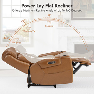360 °   Fauteuils à bascule surdimensionnés pivotants, <span class=keywords><strong>fauteuil</strong></span> inclinable avec fonction massage et chauffage, canapé pour salon - Product Image 3