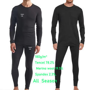 美利奴羊毛打底衫男式长袖衬衫透气保暖内衣轻便适合狩猎徒步四季皆宜 - Product Image 1