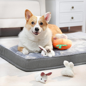 Peluche grossisti <span class=keywords><strong>nascondino</strong></span> cane cigolante coniglio e carota morbido giocattolo personalizzato animale per gioco interattivo - Product Image 6