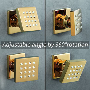 HIDEEP אמבטיה מקלחת ברז אביזרי 5*5cm זהב/כרום/שחור מתכוונן זווית פליז גוף jet - Product Image 2