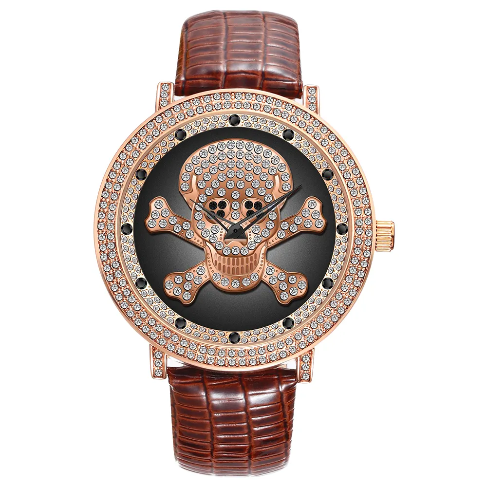 Leisure Sport quartz mens leather brown red white black luxury smart watches